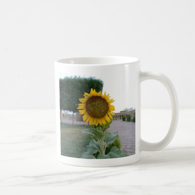 Sonnenblumendruckkunst Kaffeetasse (Rechts)