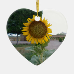 Sonnenblumendruckkunst Keramik Ornament