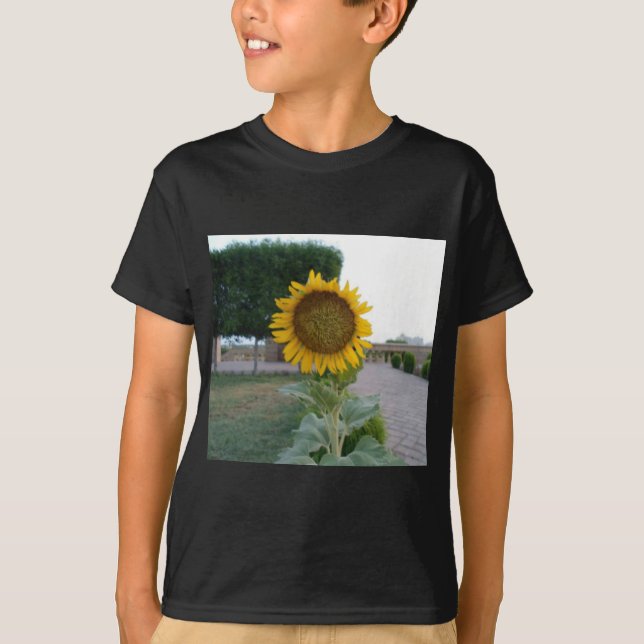 Sonnenblumendruckkunst T-Shirt (Vorderseite)