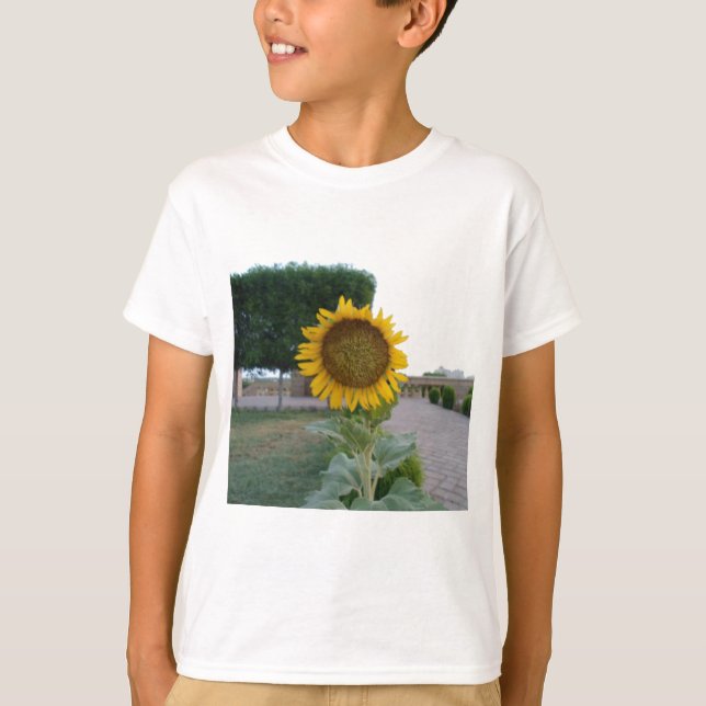 Sonnenblumendruckkunst T-Shirt (Vorderseite)