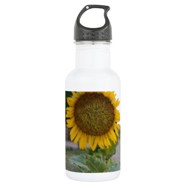 Sonnenblumendruckkunst Trinkflasche (Vorderseite)