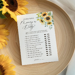 Sonnenblumendusche Ratet, wer Mama oder Papa Einladung