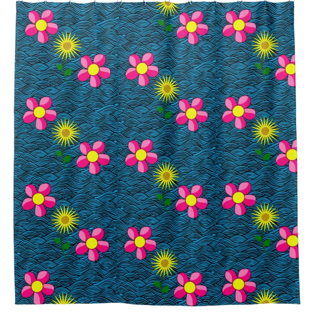 Sonnenblumenduschvorhang Duschvorhang (Vorderseite)