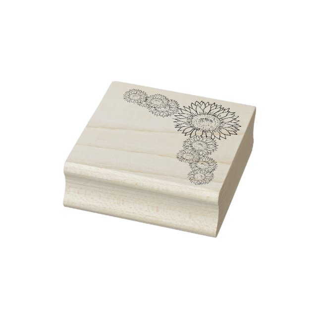Sonnenblumenecke des Dekos Gummistempel (Stempel)