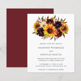 Sonnenblumenfall Blumenzwiebelpreis Einladung