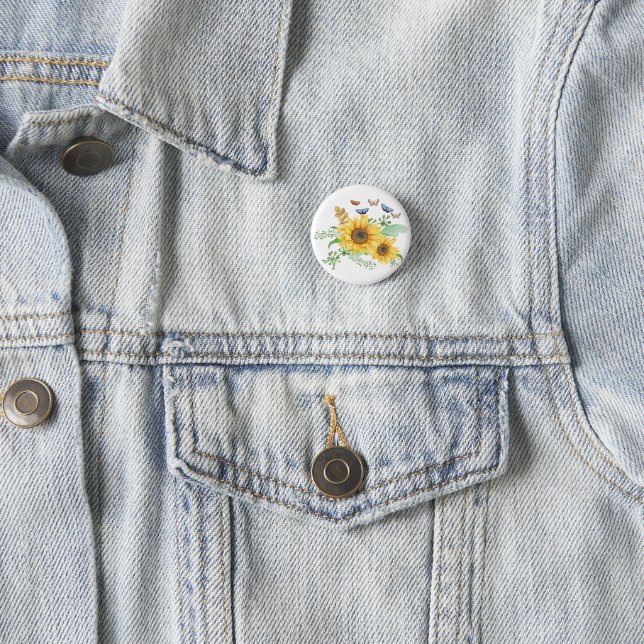 Sonnenblumenfeder Button (Beispiel)