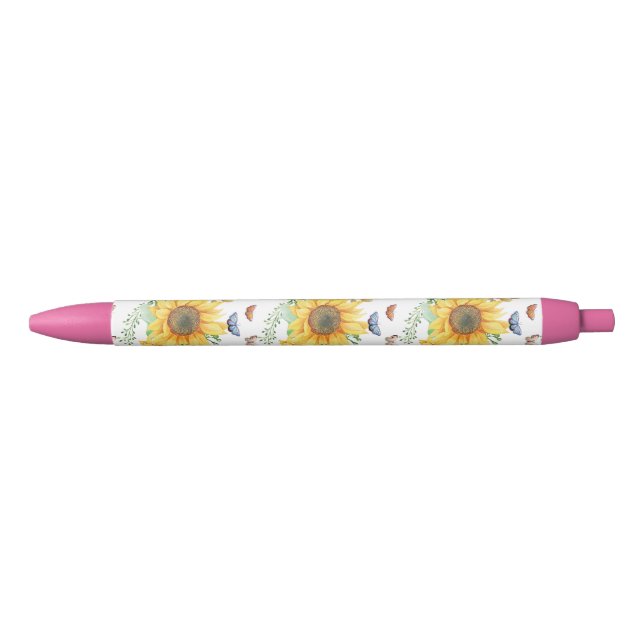 Sonnenblumenfeder Kugelschreiber (Vorderseite)