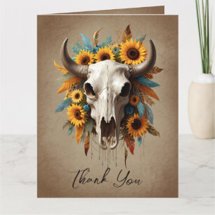Sonnenblumenfeder Mutterkuh Hochzeitskuh Dankeskarte