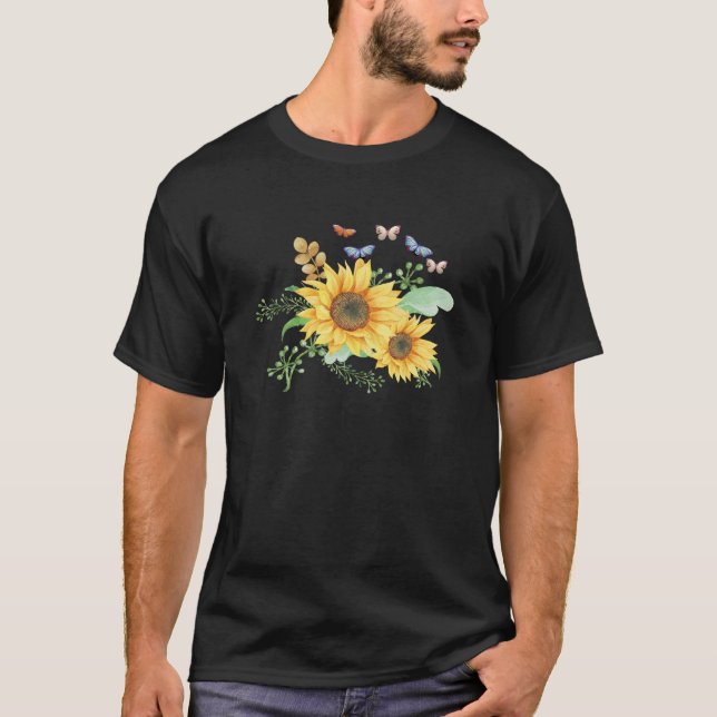 Sonnenblumenfeder T-Shirt (Vorderseite)