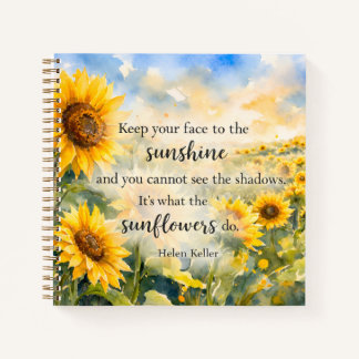 Sonnenblumenfeld – Aquarell Sonnenblume Notizbuch
