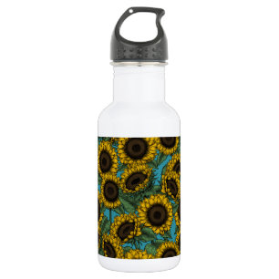 Sonnenblumenfeld Edelstahlflasche