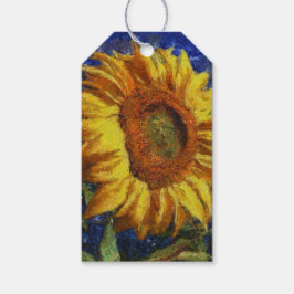 Sonnenblumenfeld im farbenfrohen künstlerischen St Geschenkanhänger