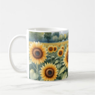 Sonnenblumenfeld Kaffeetasse