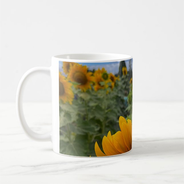 Sonnenblumenfeld Kaffeetasse (Links)