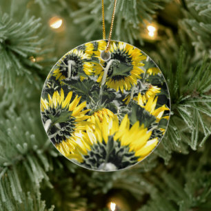 Sonnenblumenfeld Keramik-Ornament Keramik Ornament
