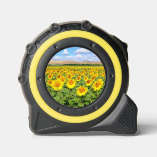 Sonnenblumenfeld Maßband