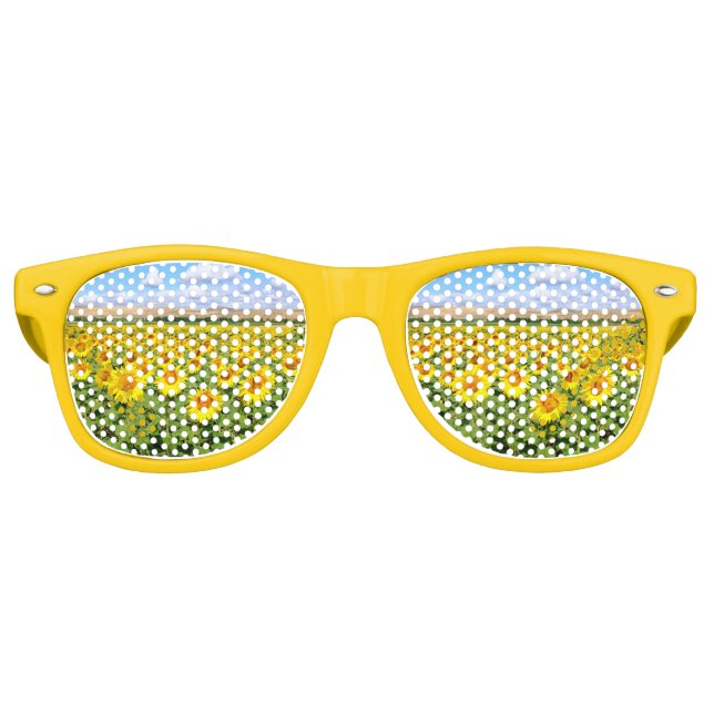 Sonnenblumenfeld Partybrille (Vorderseite)