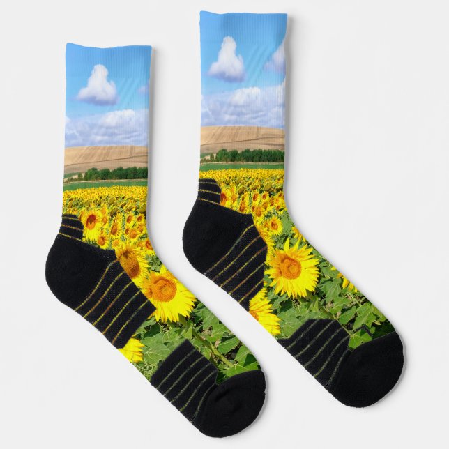 Sonnenblumenfeld Socken (Rechts)