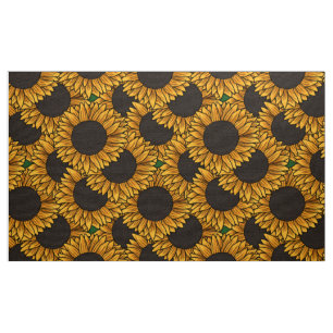 Sonnenblumenfeld-Stoff Stoff