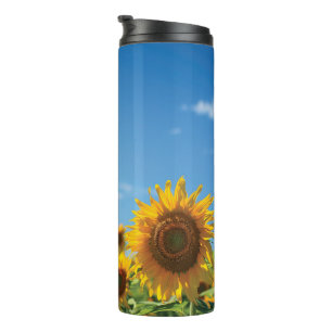 Sonnenblumenfeld Thermosbecher