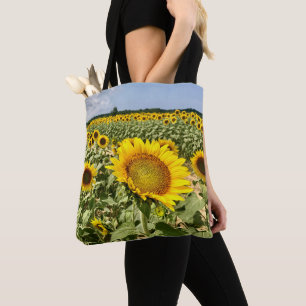 Sonnenblumenfeld-Tote-Tasche Tasche