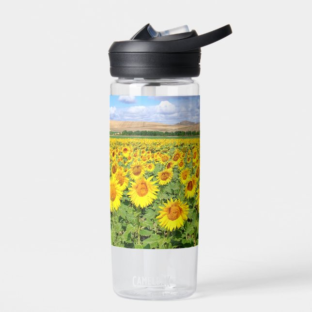 Sonnenblumenfeld Trinkflasche (Links)