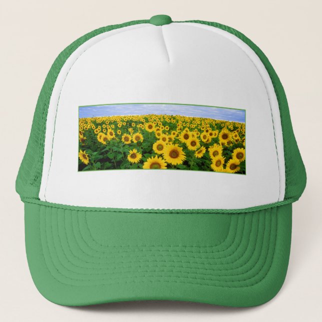 Sonnenblumenfeld Truckerkappe (Vorderseite)