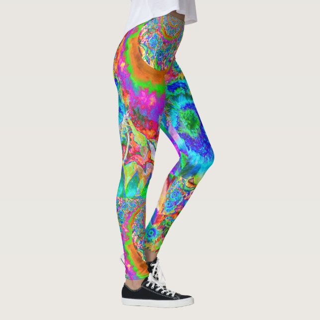 Sonnenblumenfelder für immer - blau leggings (Rechts)