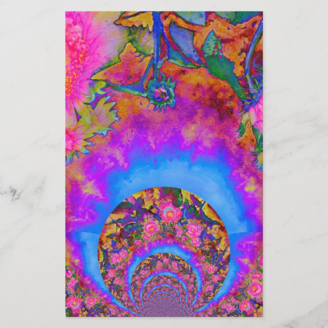 Sonnenblumenfelder für immer briefpapier (Vorderseite)