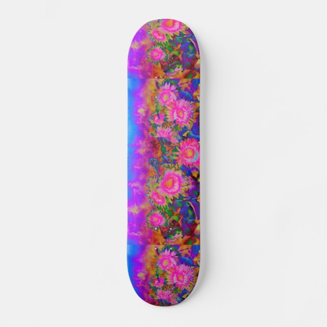 Sonnenblumenfelder für immer skateboard (Vorderseite)