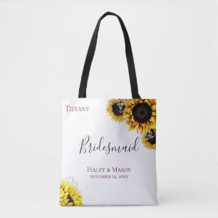 Sonnenblumenfelder Personalisiert Bridesmaid Tasche