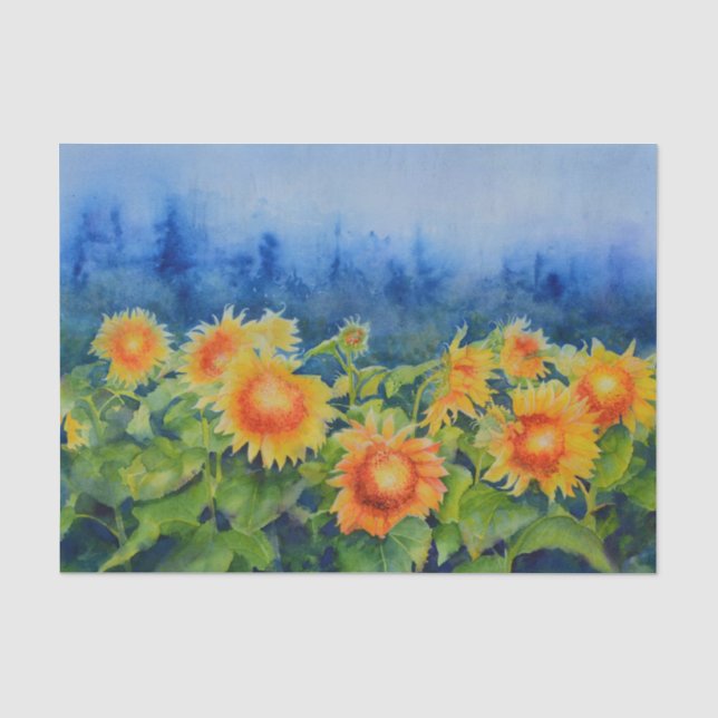 Sonnenblumenfelder Seidenpapier (Vorderseite)