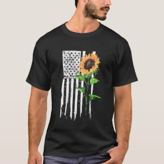 Sonnenblumenflagge Amerikanisches Tank-T-Shirt im T-Shirt