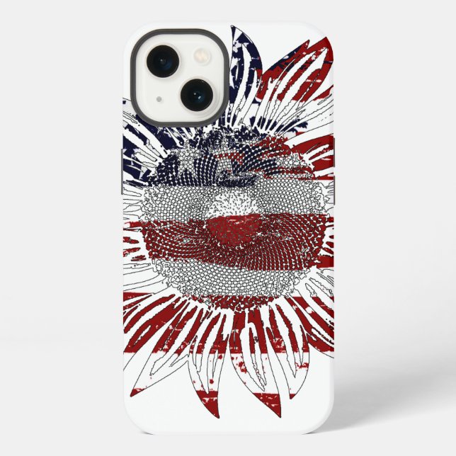 Sonnenblumenflagge  iPhone hülle (Rückseite)