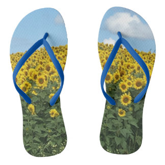 Sonnenblumenflecken Flip Flops