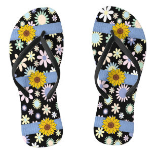 Sonnenblumenflecken Flip Flops
