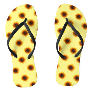 Sonnenblumenflecken Flip Flops