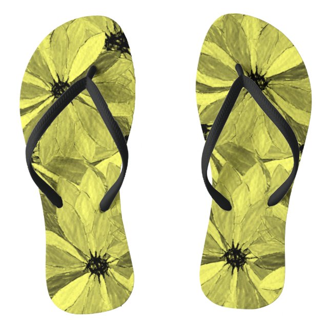 Sonnenblumenflecken Flip Flops (Fußbett)