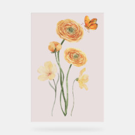 Sonnenblumenfreude, Werteplakat (matt) Acrylschild