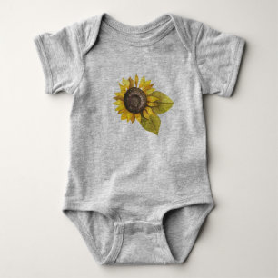 Sonnenblumengarnitur Baby Strampler