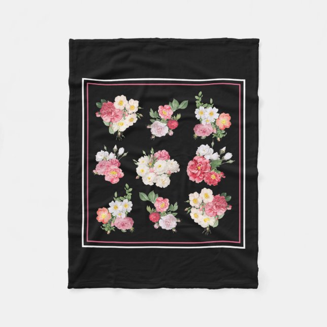 Sonnenblumengarten Fleecedecke (Vorderseite)