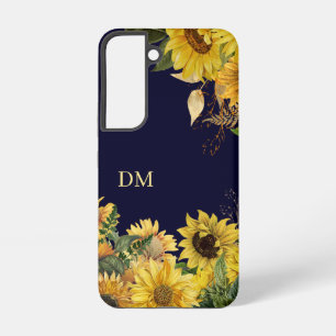 Sonnenblumengarten-Monogramm Samsung Galaxy Hülle