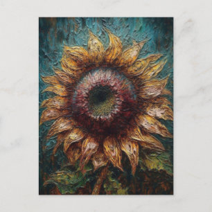 Sonnenblumengemälde Postkarte