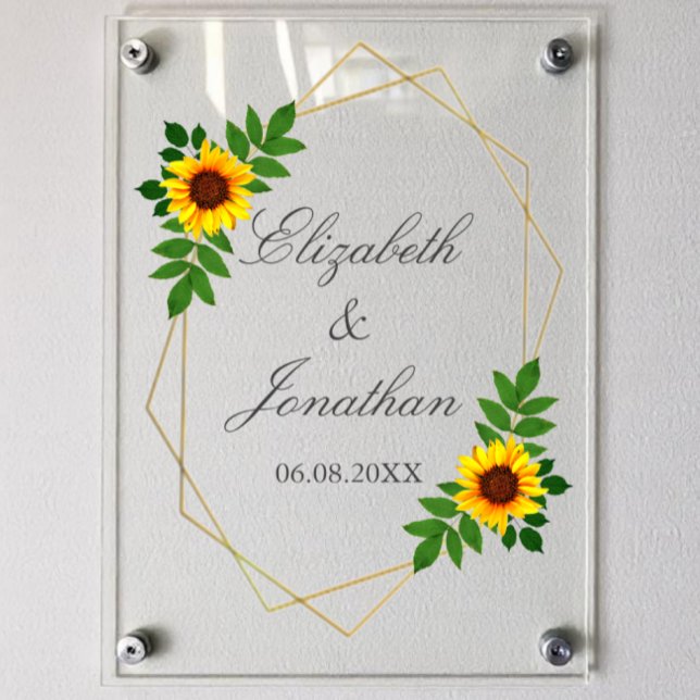 Sonnenblumengeometrie Acrylschild (Von Creator hochgeladen)