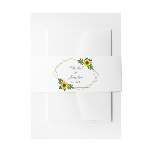 Sonnenblumengeometrie Einladungsbanderole (Vorderseite Beispiel)