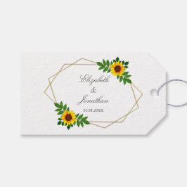 Sonnenblumengeometrie Geschenkanhänger