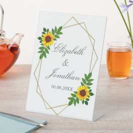 Sonnenblumengeometrie Sockelschild