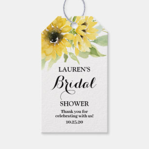 Sonnenblumengeschenk-Brautparty Geschenkanhänger