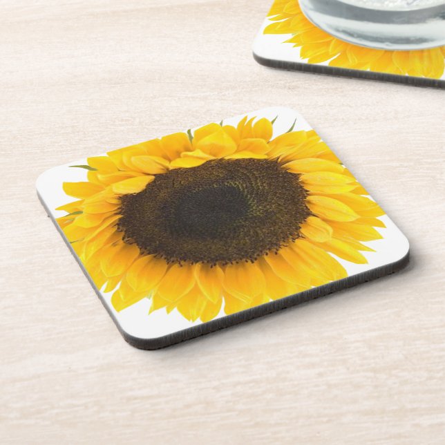 Sonnenblumengeschenke Getränkeuntersetzer (Linke Seite)