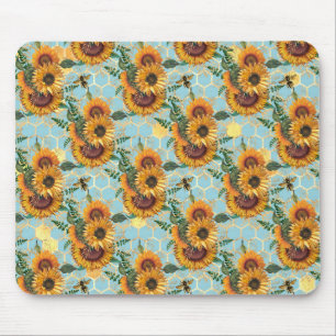 Sonnenblumengeschenke Hell als Sonnenblume Mousepad
